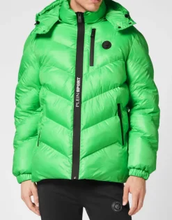 Giacche^Plein Sport Nylon Puffer Jacket Tiger