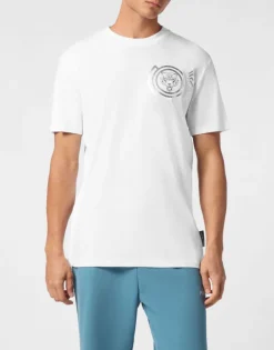 T-shirts^Plein Sport Cotton T-shirt Round Neck SS Lamina Tiger
