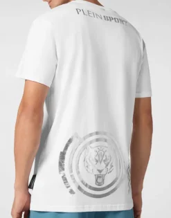 T-shirts^Plein Sport Cotton T-shirt Round Neck SS Lamina Tiger