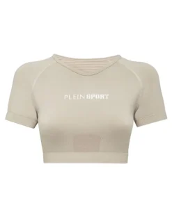 T-shirt & Polo^Plein Sport Seamless Cropped T-shirt V-Neck SS Logo