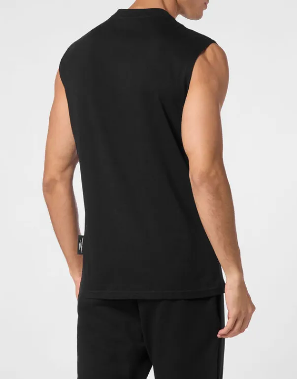 T-shirts^Plein Sport Sleeveless T-shirt Round Neck SS Tiger