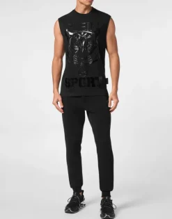 T-shirts^Plein Sport Sleeveless T-shirt Round Neck SS Tiger