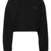 Abbigliamento Sportivo^Plein Sport Sponge Cropped Sweatshirt Round Neck LS
