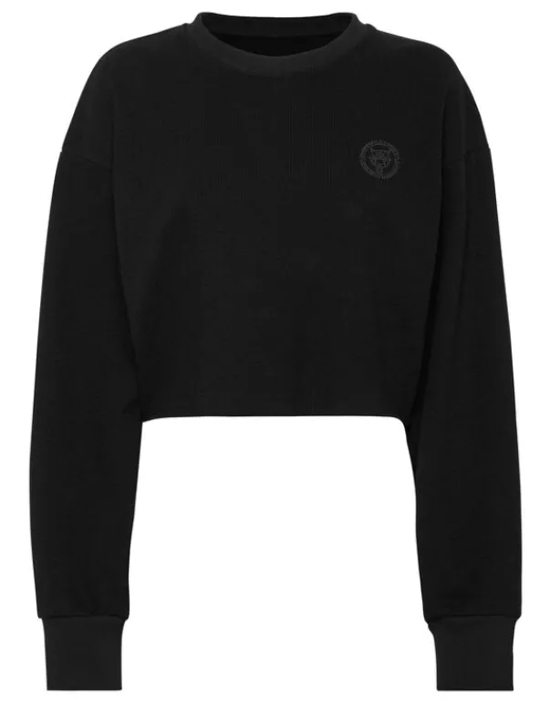 Abbigliamento Sportivo^Plein Sport Sponge Cropped Sweatshirt Round Neck LS