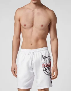 Moda Mare^Plein Sport Swim-Trunks Tiger