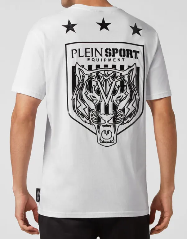 T-shirts^Plein Sport T-shirt Round Neck SS Tiger Crest Edition
