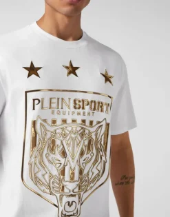 T-shirts^Plein Sport T-shirt Round Neck SS Tiger Crest Edition